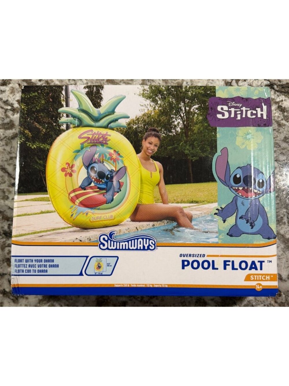 New Disney Stitch Oversized Pool Float Ages 14+